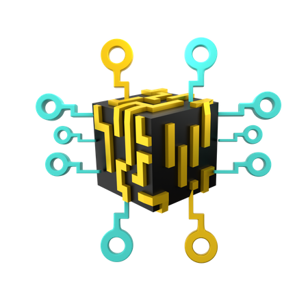 Blockchain seguro  3D Icon