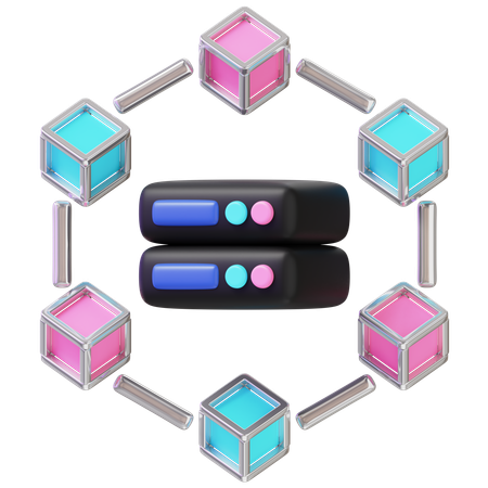 Blockchain-Server  3D Icon