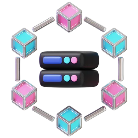 Blockchain-Server  3D Icon