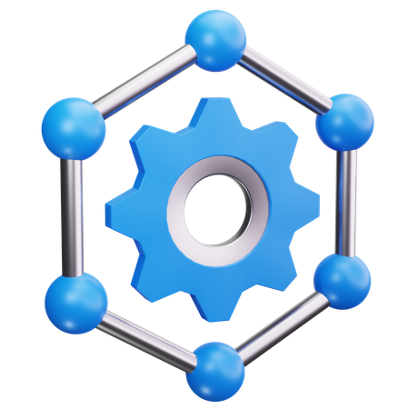 Blockchain Settings  3D Icon