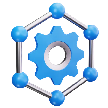 Blockchain Settings  3D Icon