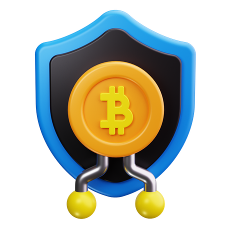 Blockchain shield  3D Icon