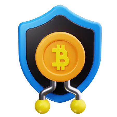 Blockchain shield  3D Icon