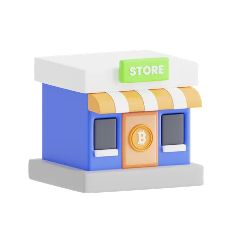 Blockchain Store  3D Icon