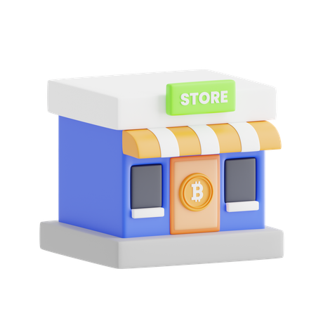 Blockchain Store  3D Icon