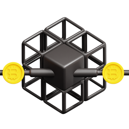 Blockchain System  3D Icon