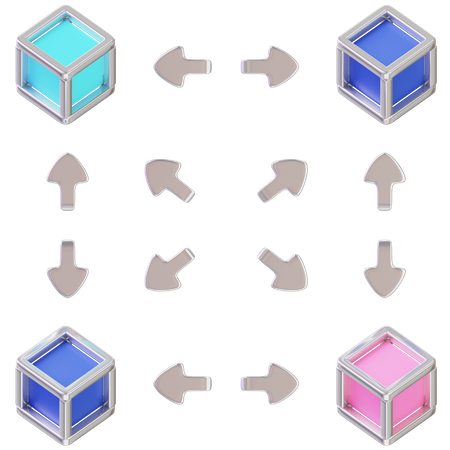 Blockchain System  3D Icon