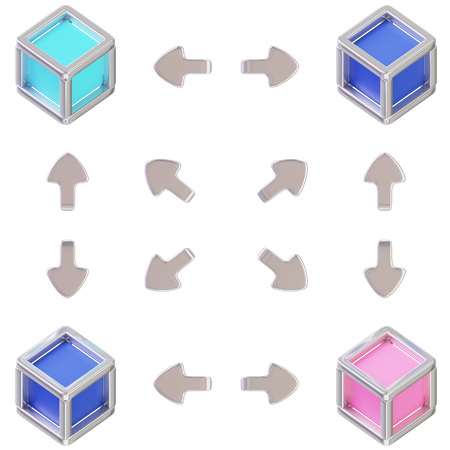 Blockchain System  3D Icon