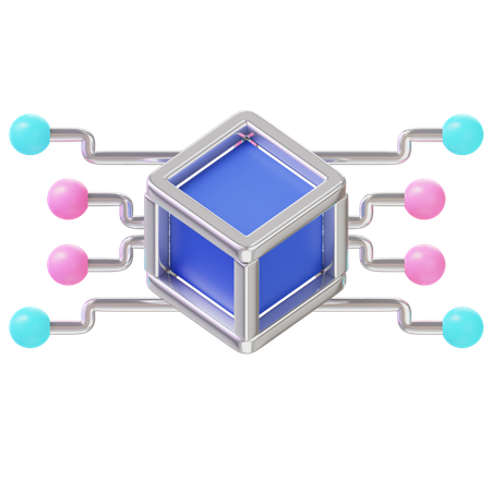 Blockchain-Technologie  3D Icon