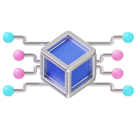 Blockchain-Technologie  3D Icon