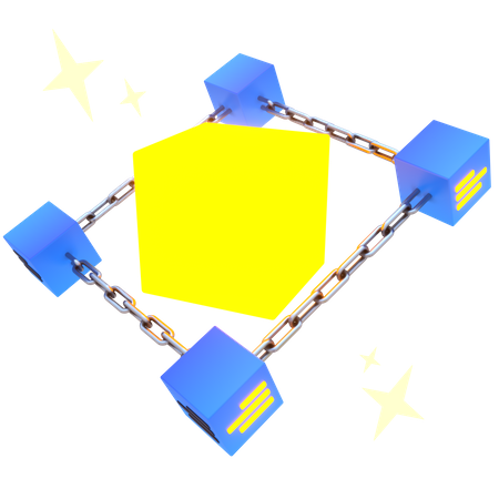 Blockchain-Technologie  3D Icon