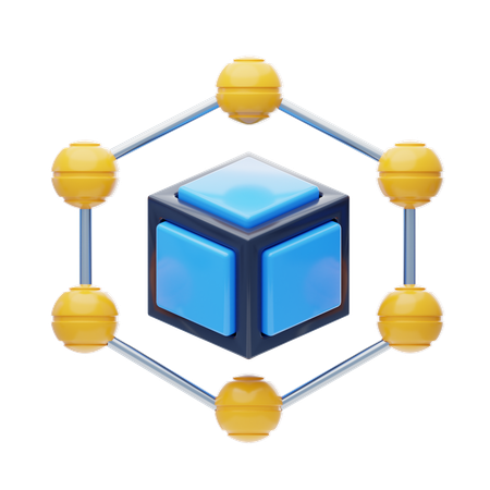 Blockchain-Technologie  3D Icon