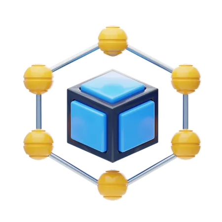 Blockchain-Technologie  3D Icon