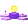 3d blockchain illustration