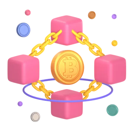 Blockchain Technology Crypto 3D Icon