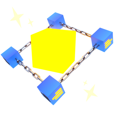 Blockchain Technology 3D Icon