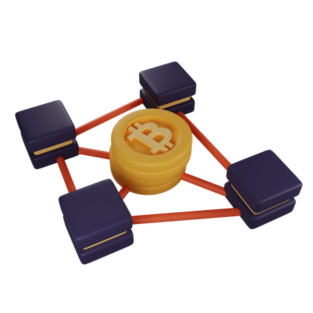 Blockchain-Anbindung  3D Illustration