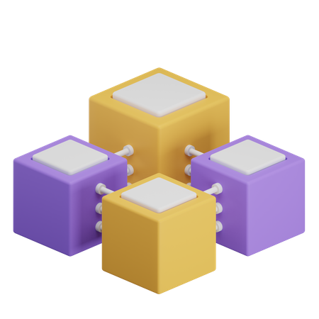 Blockchain-Anbindung  3D Icon