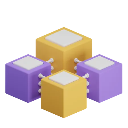 Blockchain-Anbindung  3D Icon