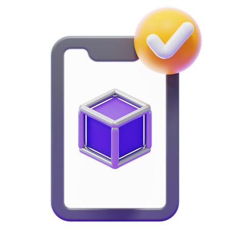 ブロックチェーン検証  3D Icon