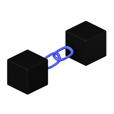 Blockchain vinculado  3D Icon