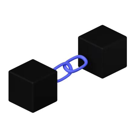 Blockchain vinculado  3D Icon