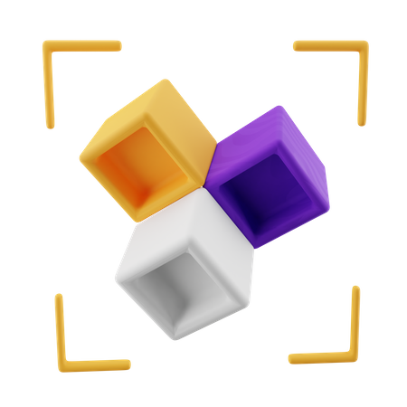 Blockchain virtuelle  3D Icon