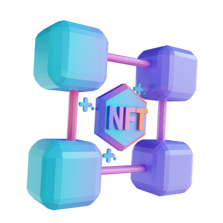 BlockchainNFT  3D Icon