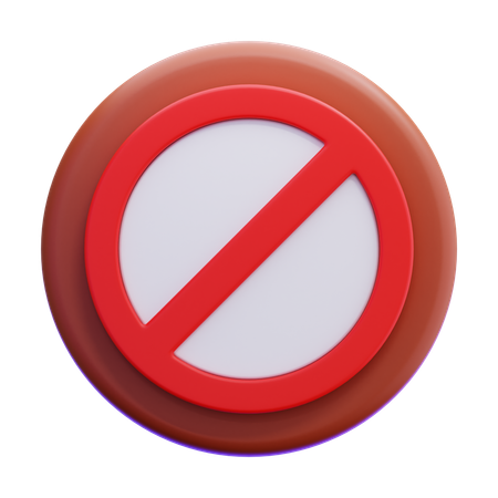 ブロックされた  3D Icon