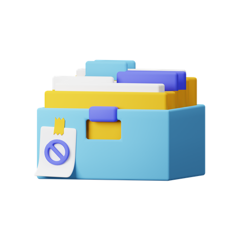 Blocked Archive  3D Icon