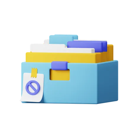 Blocked Archive  3D Icon