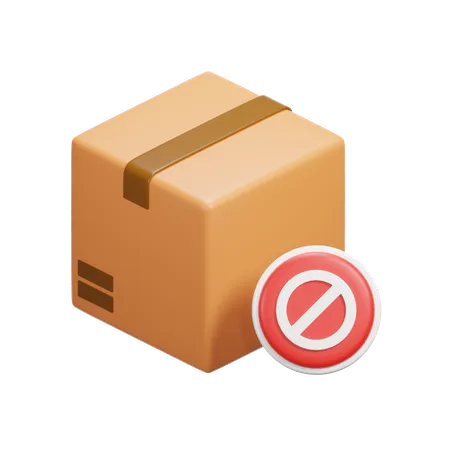 ブロックされたボックス  3D Icon