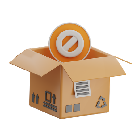 Blocked Box  3D Icon