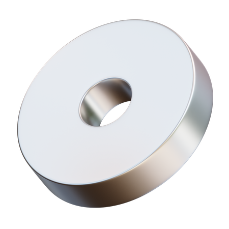 Blocked Circle With Hole  3D Icon