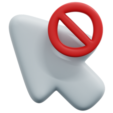 Blocked Cursor  3D Icon