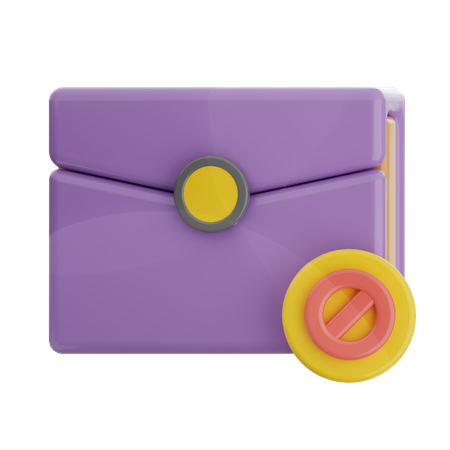 Blocked Email  3D Icon