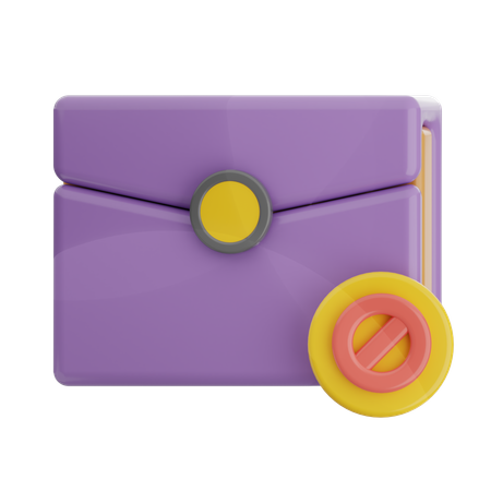 Blocked Email  3D Icon