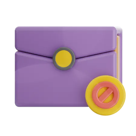 Blocked Email  3D Icon