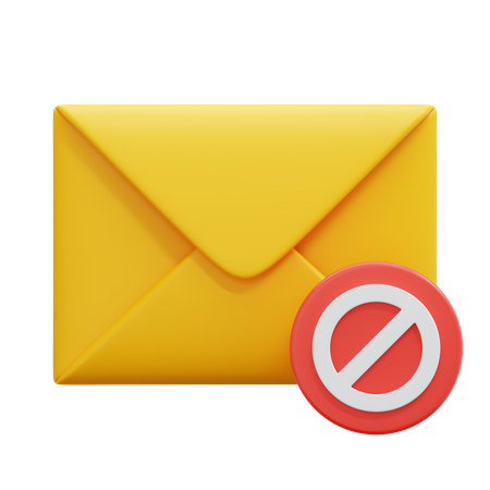 Blocked Email  3D Icon