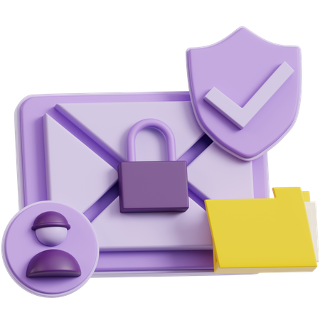 Blocked Email Shield  3D Icon