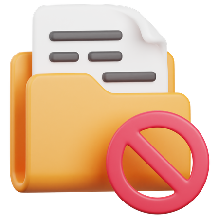 Blocked Folder  3D Icon