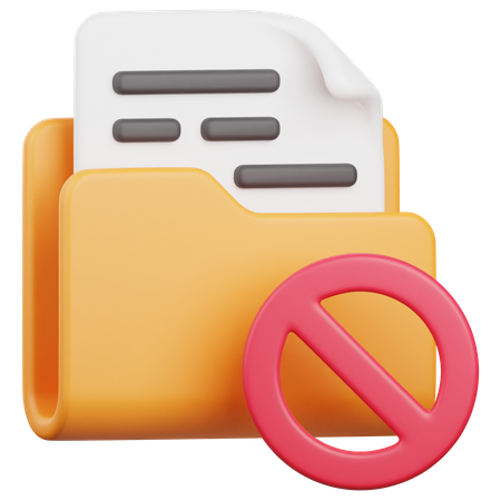 Blocked Folder  3D Icon