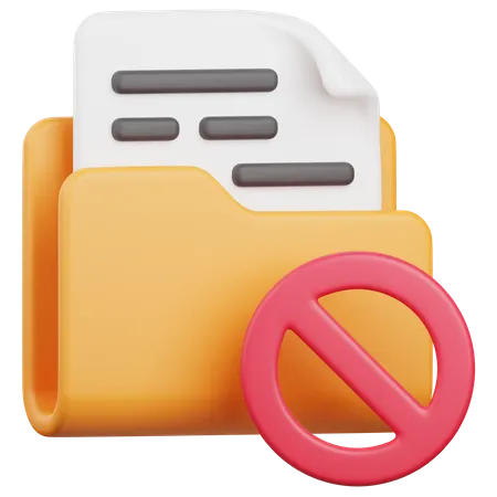 Blocked Folder  3D Icon