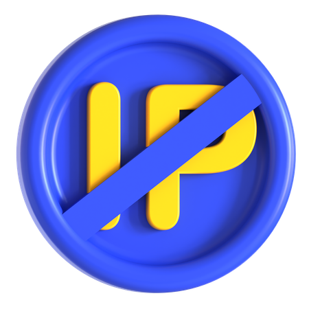 ブロックされたIP  3D Icon