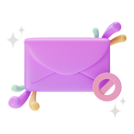 Blocked Mail 3D Icon