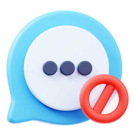 ブロックされたメッセージ  3D Icon