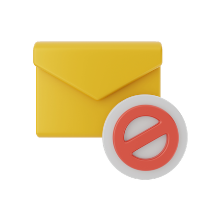 Blocked Message  3D Illustration