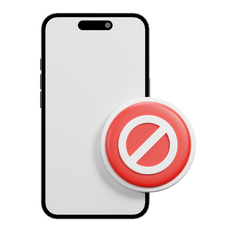 Blocked Phone  3D Icon