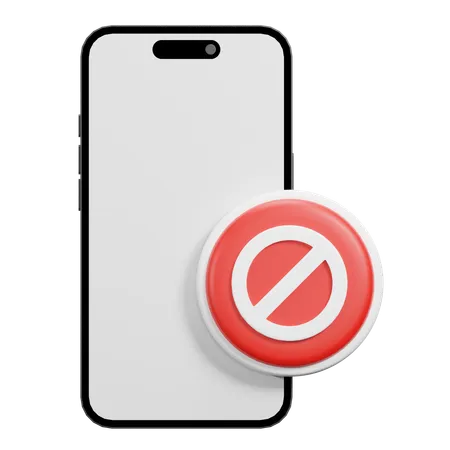 Blocked Phone  3D Icon