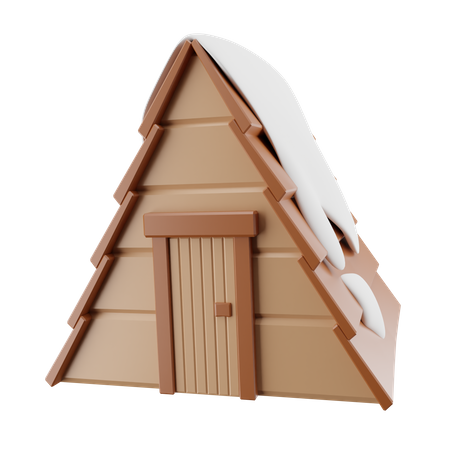 Blockhütte  3D Icon